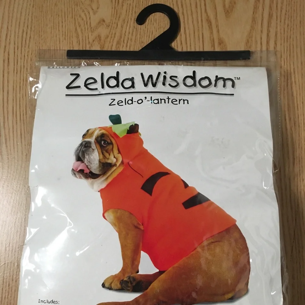 New Doggie🐶 2Pc Pumpkin Halloween Costume Size Medium Fits 14.5-17” Neck 17-20”